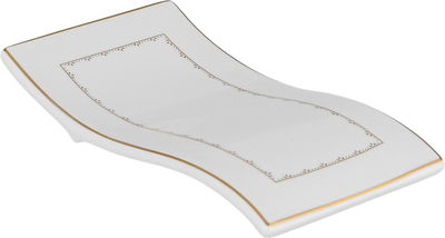 طقم تقديم سفرة بورسلان السيف غاليري، 86 قطعة - أبيض ذهبي product image 6