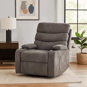 Fabric Swivel Reclining Chairs, 100×80×50 Cm - Grey product image