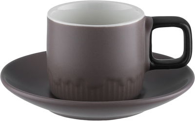 طقم فناجين قهوة تركي مع صحون بورسلان السيف غاليري، 12 قطعة، 60 مل - كابتشينو اسود product image 2