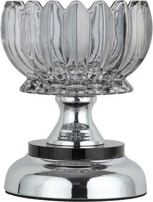 ستاتد تقديم ستانلس ستيل زجاج السيف غاليري، قاعدة دائرية، 11x11x14 سم - فضي شفاف product image 2