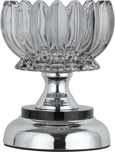 ستاتد تقديم ستانلس ستيل زجاج السيف غاليري، قاعدة دائرية، 11x11x14 سم - فضي شفاف product image 2