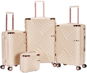 LIMRA Luggage Set, 4 Wheels, 4 Bags, Zipper Closure, 360° Rotating, WM-161 - Beige product image