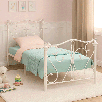 سرير حديد، 35×90×190 سم - أبيض product image 1