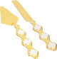 طقم ملاعق خدمة كيك استيل دانيا، 2 قطعة - ذهبي فضي product image 1