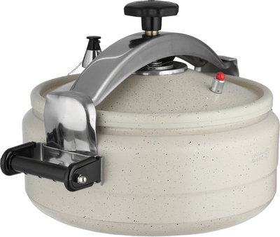 Al Saif Plus Granite Pressure Cooker, 12 Liters, Safety Valve - Beige product image 4