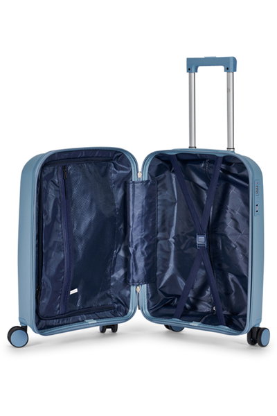 طقم شنط سفر بولي بروبيلين ليمرا، 3 مقاسات، 4 عجلات، بزاوية 360 درجة، LMA-PP525-3PCS - ازرق product image 5