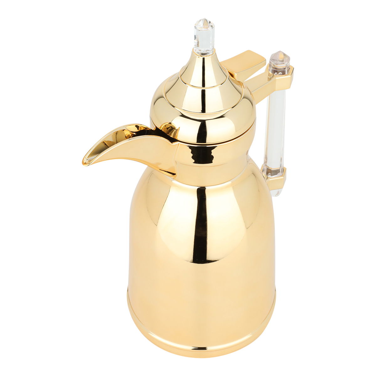 Steel Dallah Al Saif Gallery, 0.6 litres, with transparent handle - gold product image 2