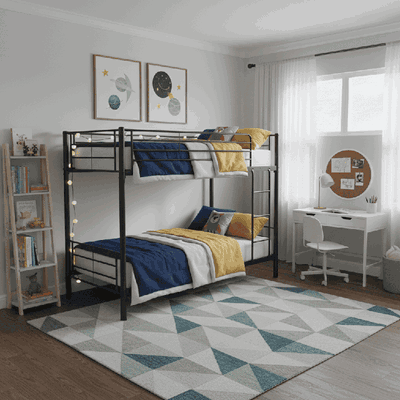 سرير حديد مفرد، 153×100×190 سم، دورين - اسود product image 3