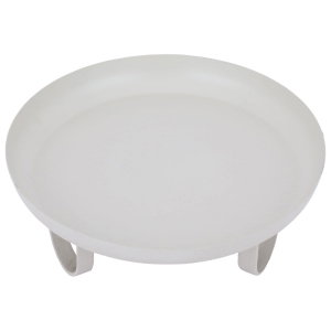 ستاند تقديم حديد مطلي السيف غاليري، 20.5×20.5×8 سم، دائري، بأرجل - رمادي فاتح product image 2