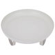 Al Saif Gallery painted iron serving stand, 20.5 x 20.5 x 8 cm, round, with legs - light gray product image 2