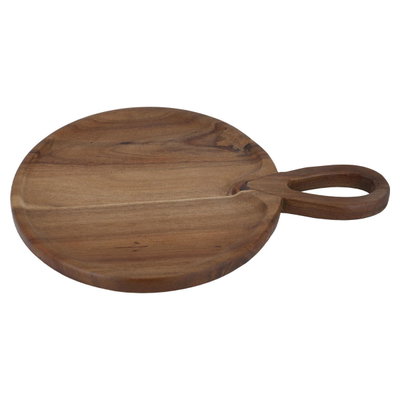 Alsaif Gallery Wooden Serving Board, Round, Hand - Brown product image 3