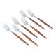 طقم شوك حلا استيل السيف غاليري، 6 قطع - بني product image 3