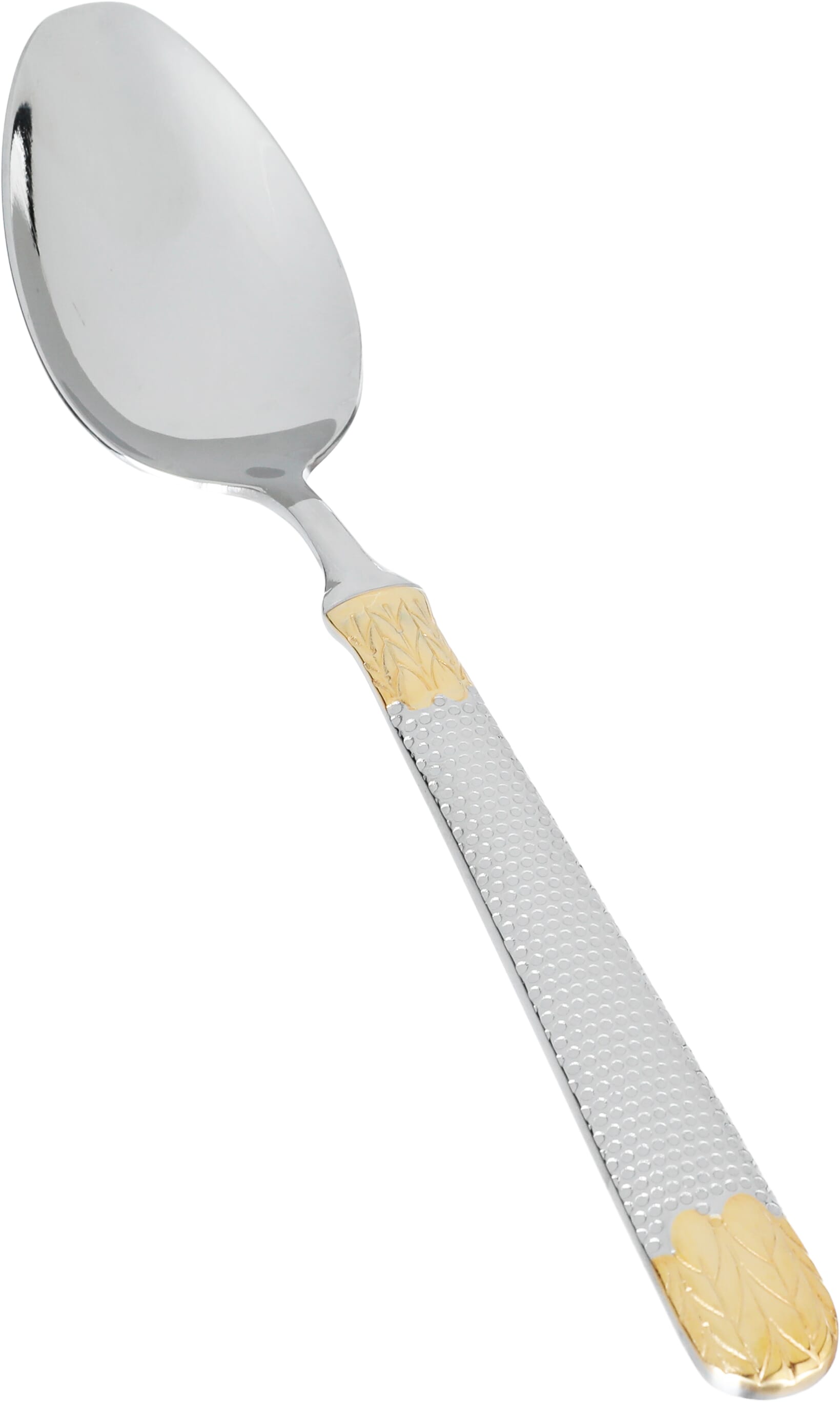 Al Saif Gallery steel eating spoon set, 6 pieces, gold-silver pattern product image 2