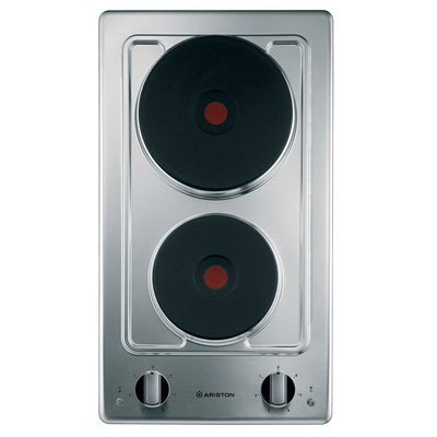 Ariston Dk02Ix Electric Hob, 2 Burners, 51×29.8 Cm - Silver product image 1