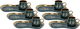 Al Saif Gallery Ceramic Coffee Cup Set with Saucer, 12 Pieces, 100 ml, 22×11, Tree Pattern - Green product image 1
