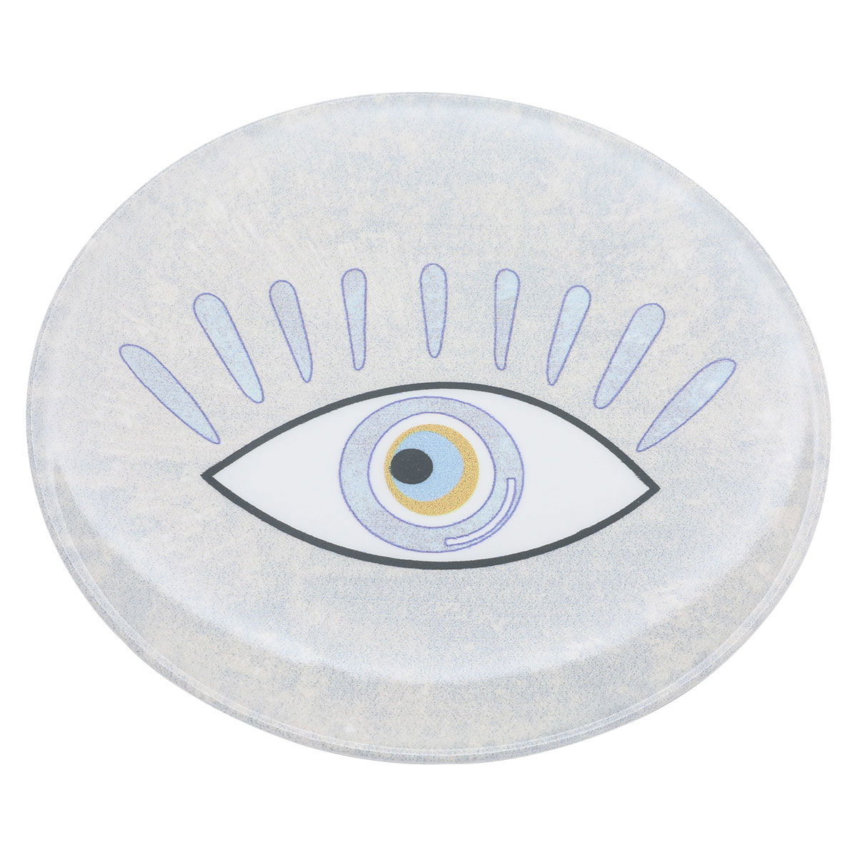 Al Saif Gallery porcelain serving plate, 20 cm, flat, circular, blue-white eye pattern product image 2