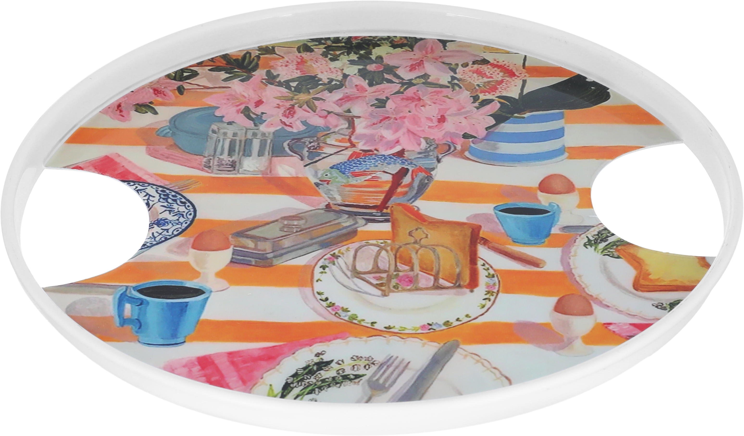 Al Saif Gallery steel serving plate, 26 x 2 cm - multi-colored product image 1
