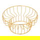 Al Saif Gallery porcelain dessert stand, 10 inches, circular, gold iron base - white product image 3