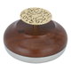 تمرية بغطاء استيل السيف غاليري، 17×17×8 سم، دائري، غطاء خشب - فضي خشبي product image 2