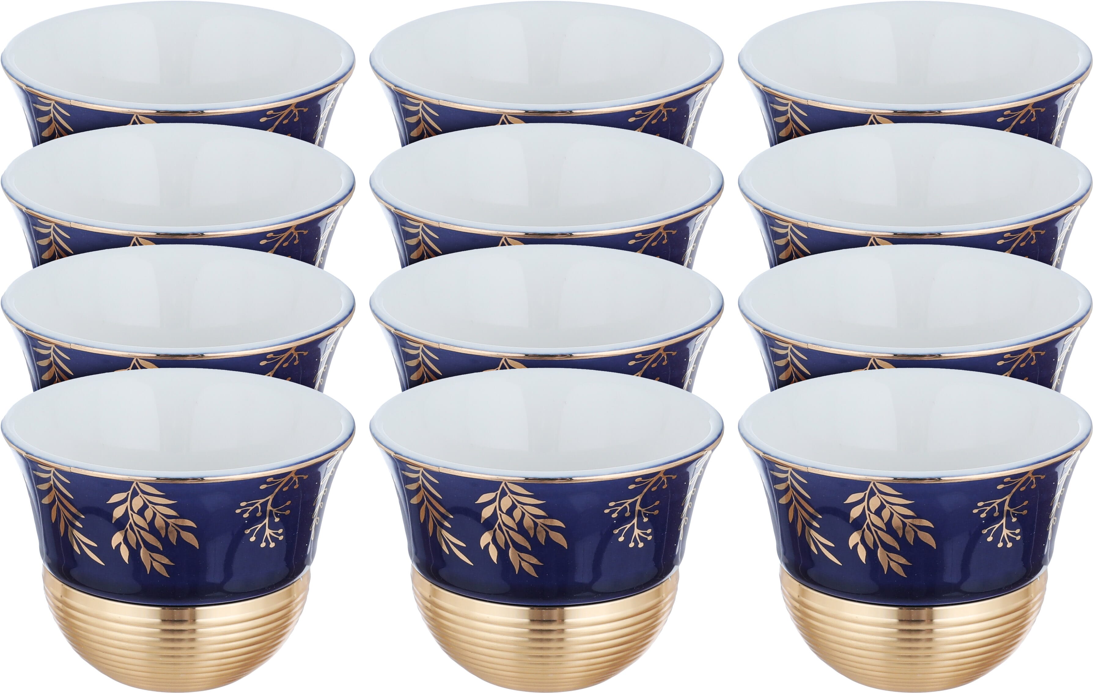 Al Saif Gallery Porcelain Arabic Coffee Cups Set, 12 Pieces - Blue product image