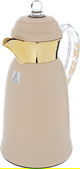 Al Saif Gallery Qamar thermos set, 1 liter, thermal glass inner container, steel outer shell - beige product image 4