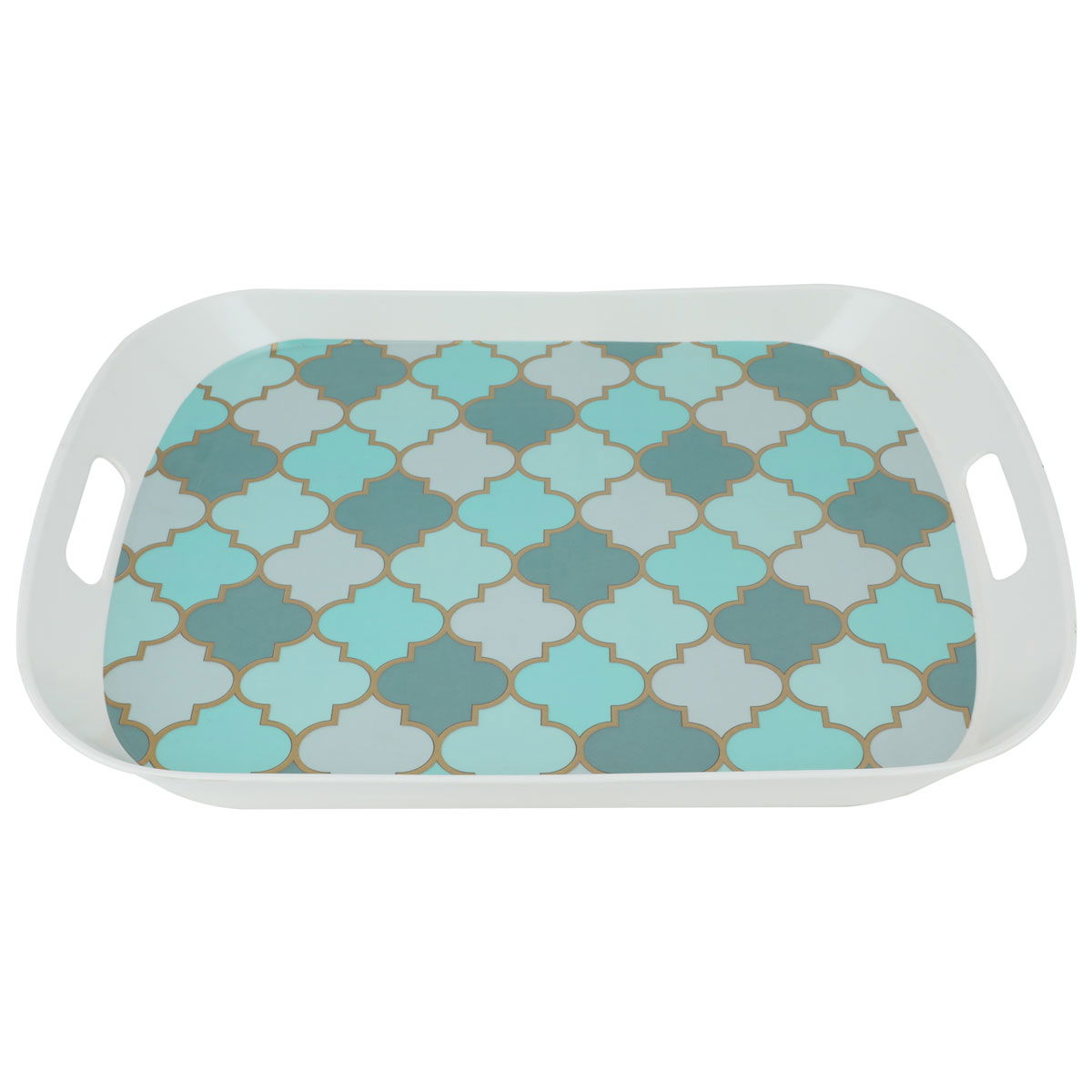 Al Saif Gallery Melamine Tofia with White Edges, 48 x 37 x 4 cm, Rectangle - Green product image 2