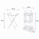 طقم طاولات اكرايلك، 4 قطع - شفاف فضي product image 2