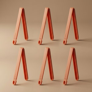 Al Saif Gallery Plastic Bag Clips Set, 14 cm, 6 Pieces - Light Brown product image