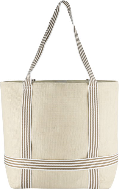 طقم شنطة قماش السيف غاليري، 2 قطعة، 38x15x35 سم - كريمي بني product image 3