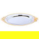 Gallery steel sweet dish with sword rim, 18x12x1 cm, small oval - silver product image 2