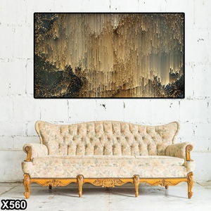 لوحة جدارية كانفس طباعة، 160×80 سم، اطار ذهبي - متعدد الالوان product image