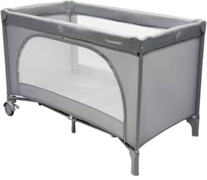 سرير اطفال فان مومنت، 125×65 سم، قابلة للطي - رمادي product image