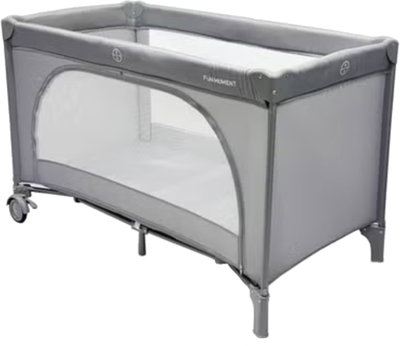 سرير اطفال فان مومنت، 125×65 سم، قابلة للطي - رمادي product image 1