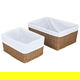 Al Saif Gallery Rectangular Wicker Serving Basket, 30 X 23 X 15 Cm - Beige product image 2