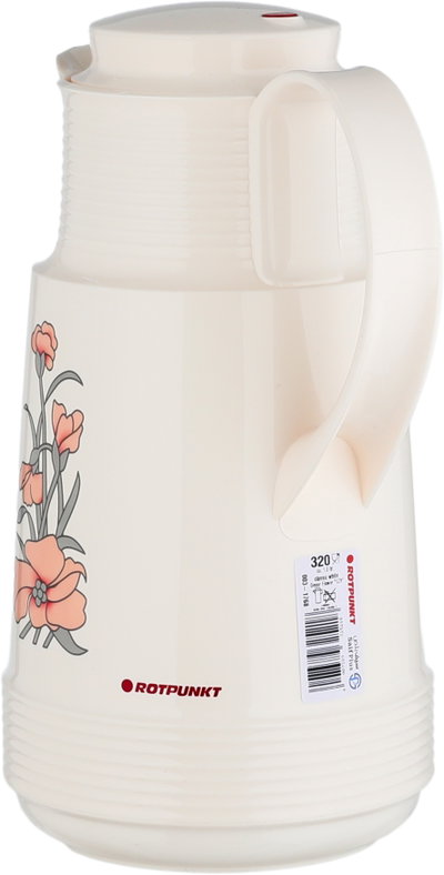 ترمس روتبونكت، 1 لتر، حافظة داخلية زجاج، هيكل خارجي بلاستيك - كريمي product image 3