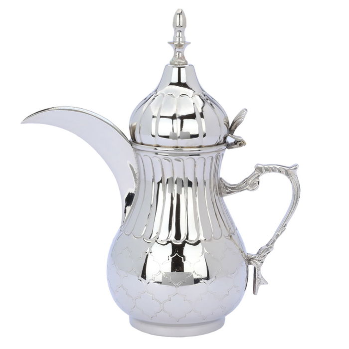 Alsaif Gallery Dallah Tarahib 2 Steel, 1 Liter - Silver product image 1