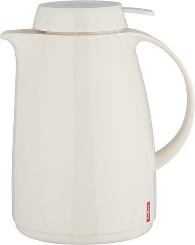 Helios German Thermos, 0.6 Liter, Glass Inner Container, Push Button, Self-Service - Creamy product image 2