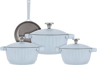 طقم قدور المونيوم روبوست، 7 قطع - رمادي فاتح product image 2