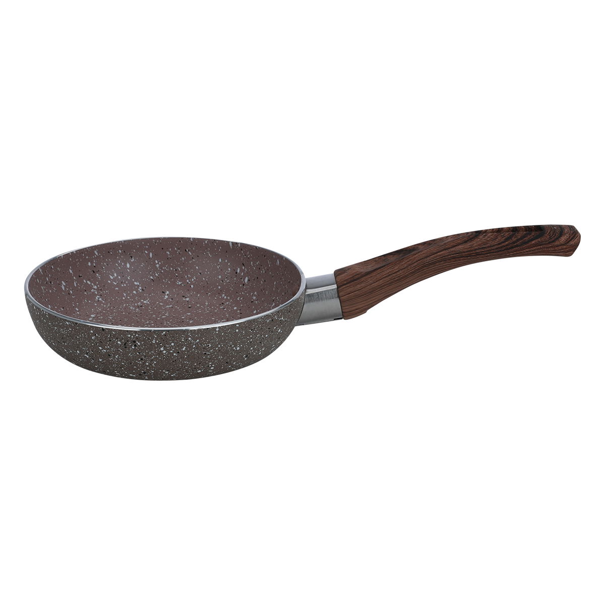 Al Saif Gallery granite frying pan, 12 cm, with wooden handle - brown product image