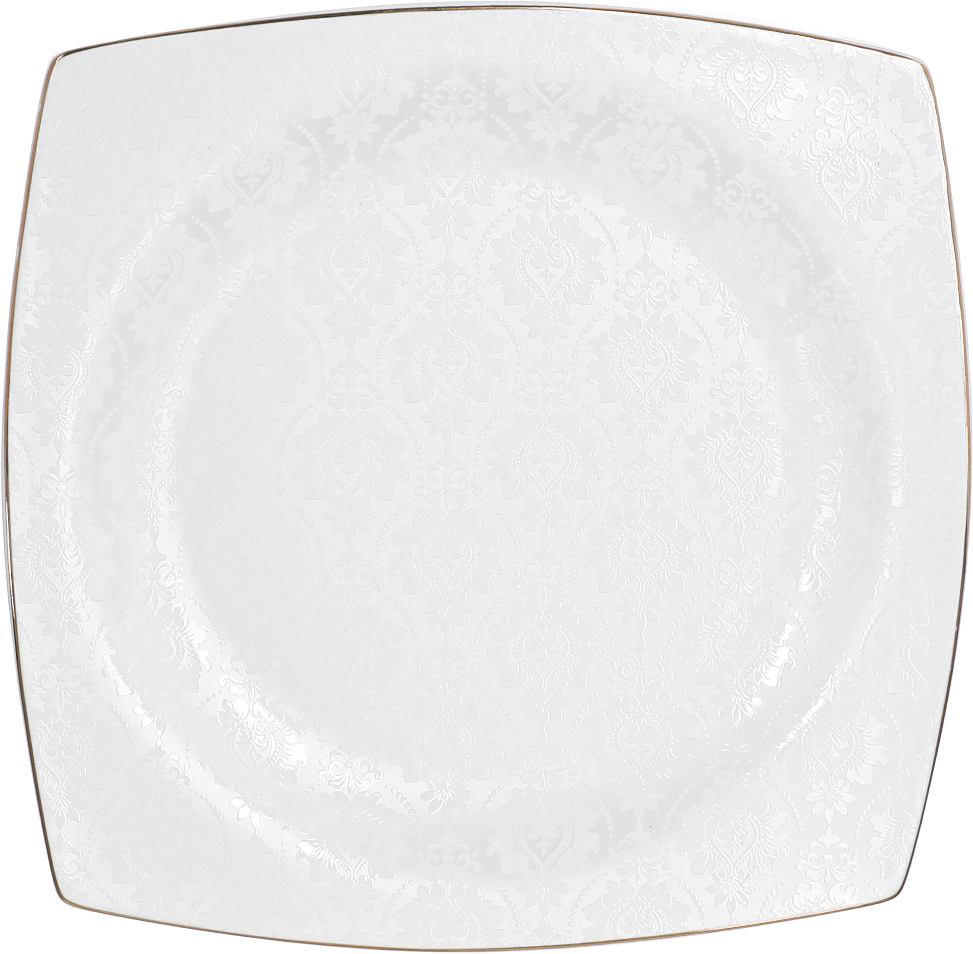 Dania porcelain dining set, 77 pieces, square, gold-white edges product image 16