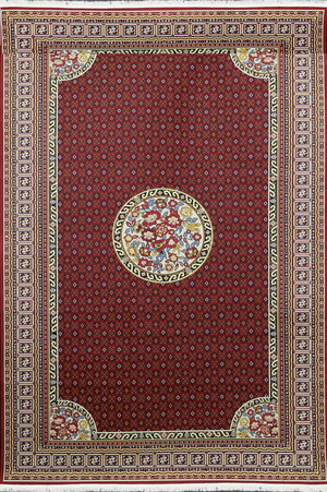 سجاد أفراح مخمل بوليستر مطبوع القفاري، 1.65×2.60 متر - أحمر product image