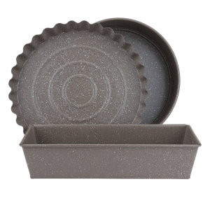 طقم قوالب كيك جرانيت السيف غاليري، 26×6.8/ 28×3.5 /31×11 سم، 3 قطع - بني product image 2