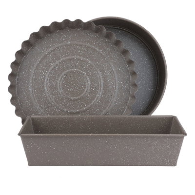 طقم قوالب كيك جرانيت السيف غاليري، 26×6.8/ 28×3.5 /31×11 سم، 3 قطع - بني product image 2