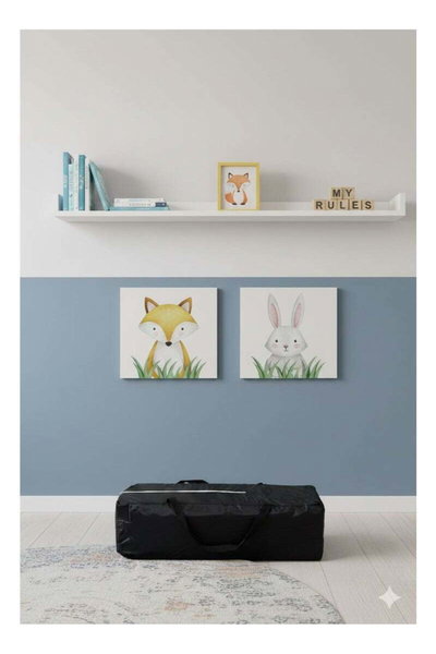 سرير اطفال فان مومنت، 100×70 سم، قابل الطي - اسود product image 5
