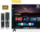 تلفزيون سمارت بدون اطار فيسيو، 65 بوصة، 4K، رسيفر داخلي، 2 ريموت كنترول، نظام Tizen، 65VSSU3TIZEN - اسود product image 3