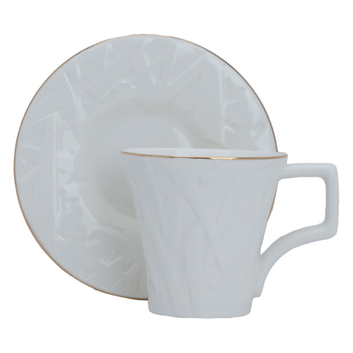 Al Saif Gallery ceramic coffee cup set, 12 pieces - white product image