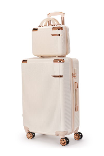 طقم شنط سفر ABS ليمرا، 4 مقاسات، 4 عجلات، بزاوية 360 درجة، OT-501866 - بيج product image 2