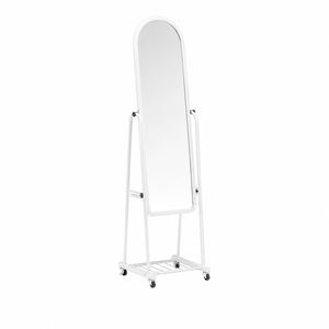مراية ستاند زجاج، 158×40 سم، ستاند معدن - ابيض product image 2