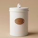 علبة شاي استيل السيف غاليري، 1400 مل، بغطاء - أبيض product image 1