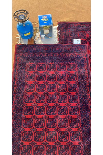 بكج سجادة مع مركى بوليستر سجادتي، 100×300 سم - احمر product image 6